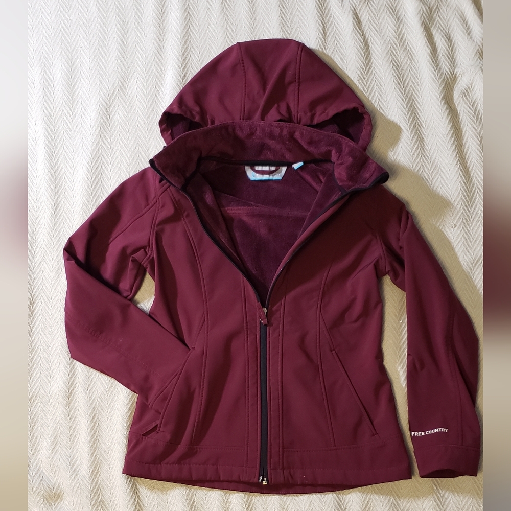 Free Country Burgundy Raincoat